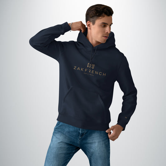 ZF NAVY LOGO EMBROIDERY HOODIE