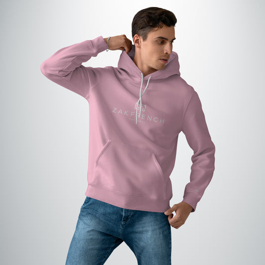 ZF BABY PINK LOGO EMBROIDERY HOODIE