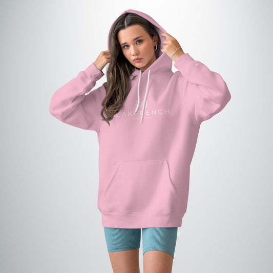 ZF BABY PINK LOGO EMBROIDERY  GIRLS HOODIES